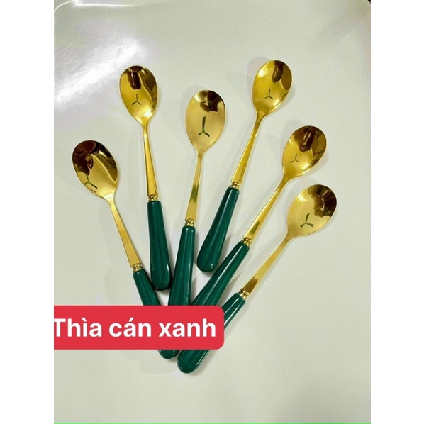 [KHO SỈ] Thìa, Nĩa Cán Xanh
