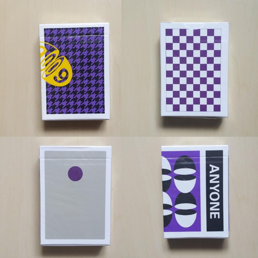 Bộ bài tây Cardistry ANYONE WORLDWIDE PURPLE 6006 DOTS CHECKERBOARD HOUNDSTOOTH playing card