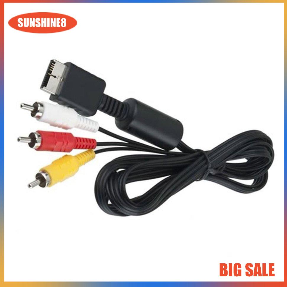 【SUN】aV Line 2in1 audio video cord wire S-Video aV Cable for PS2 for PS3 Console