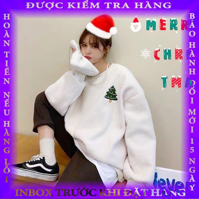 (TẶNG TÚI NOEL) ÁO NỈ GIÁNG SINH Người Tuyết Đỏ - Cây Thông Trắng - SWEATER NOEL Mặc Đôi Hot Hit lemono