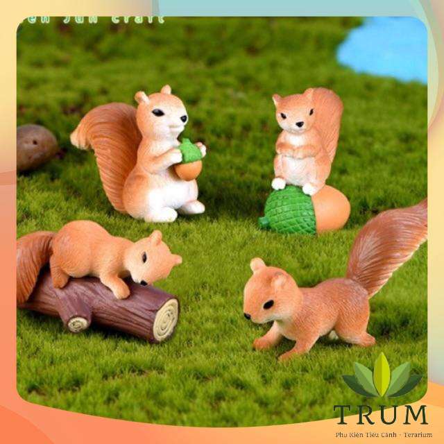 Sóc Nâu Lớn Phụ Kiện Trang Trí Tiểu Cảnh - Terrarium