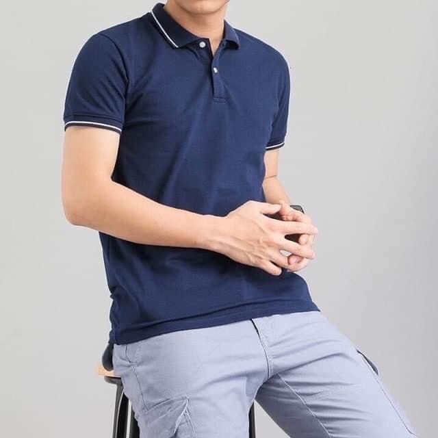Áo polo cổ viền nam cao cấp  NPV, áo thun nam ngắn tay bo viền năng động, Kiểu dáng ôm slimfit | BigBuy360 - bigbuy360.vn