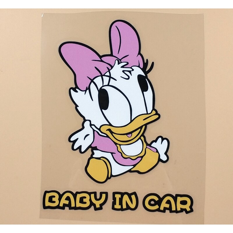 Miếng Dán Trang Trí Xe Hơi Họa Tiết Hoạt Hình Mickey / Vịt Donald Dễ Thương Kích Thước 14x11cm D10