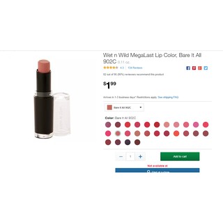 (trả order) son wet n wild