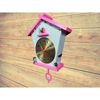[ Handmade-Hình thật] Đồng hồ Cuckoo treo tường hình ngôi nhà- Cuckoo Oclock