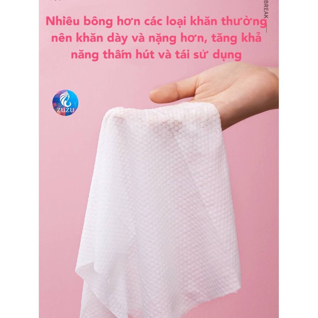 CUỘN 60 KHĂN MẶT 20X20 khô tẩy trang đa năng .Khăn lau mặt khô dùng 1 lần MẶT NHÁM VÊ SINH VÀ KHÔNG BỊ XỔ BÔNG