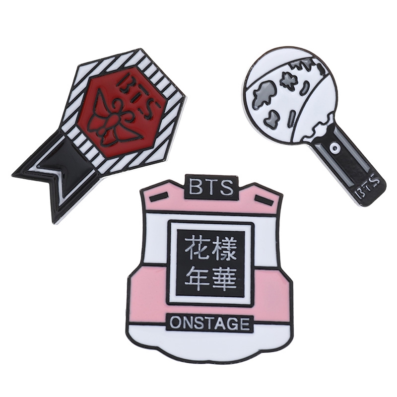 Trâm cài áo / nút quần bằng kim loại chủ đề Kpop BTS ARMY cho người hâm mộ