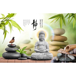 Tranh dán tường trang trí SPa hình phật thich ca nhiều mẫu và kích thước VTC ZTU-Vol 1