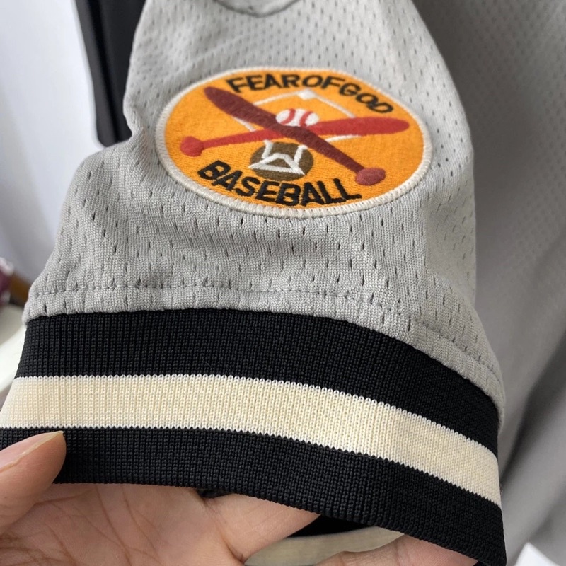 ️ - Áo Mesh Tee FOG Fear of God 5th Mesh Batting Practice Jersey Black, áo bóng chày FOG