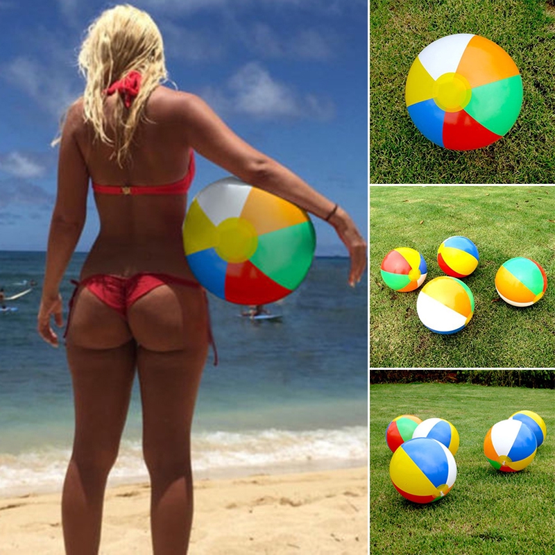 Inflatable Blowup Panel Beach Ball 30cm Holiday Party Swimming Garden Toy