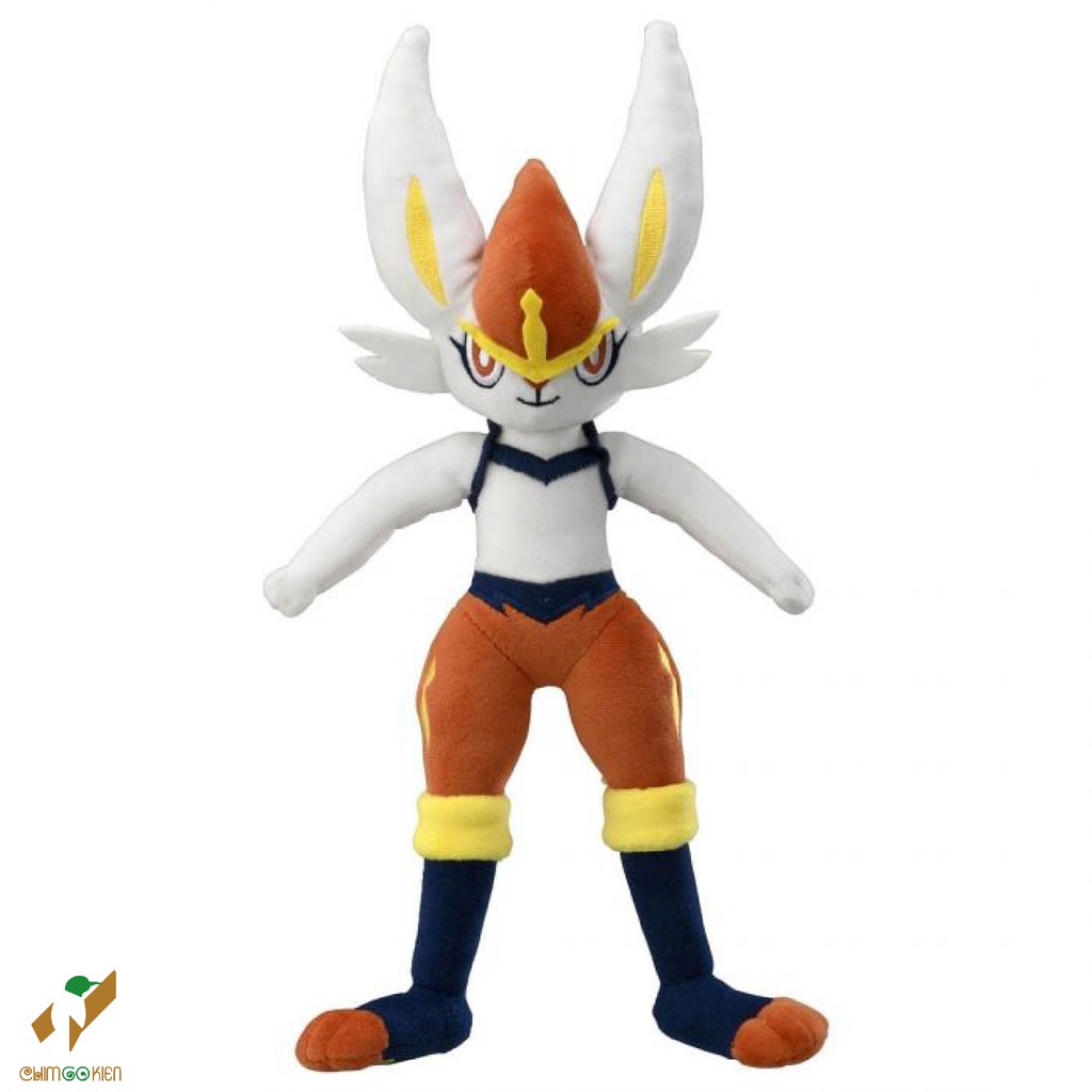 Gấu bông pokemon Cinderace(Aceburn) 27cm hàng Nhật