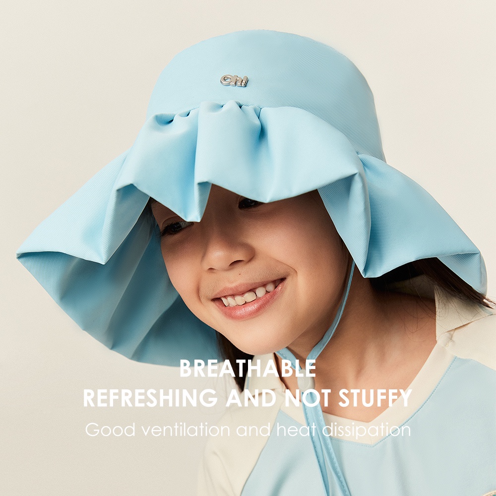 Mũ OHSUNNY vành rộng thông thoáng chống UPF50+ UV phong cách hè cho bé