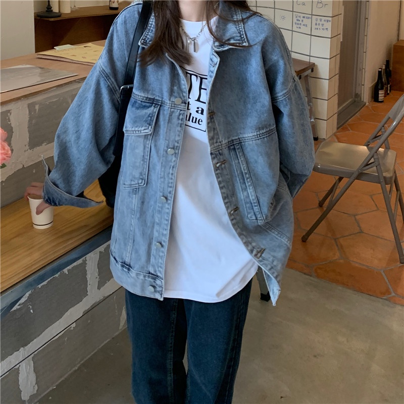 Áo khoác bò áo khoác denim jean cá tính thu đông Firstdateclothing