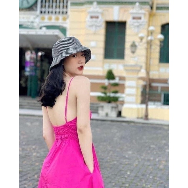 ĐẦM MÃI 2 DÂY NHẤN THUN EO