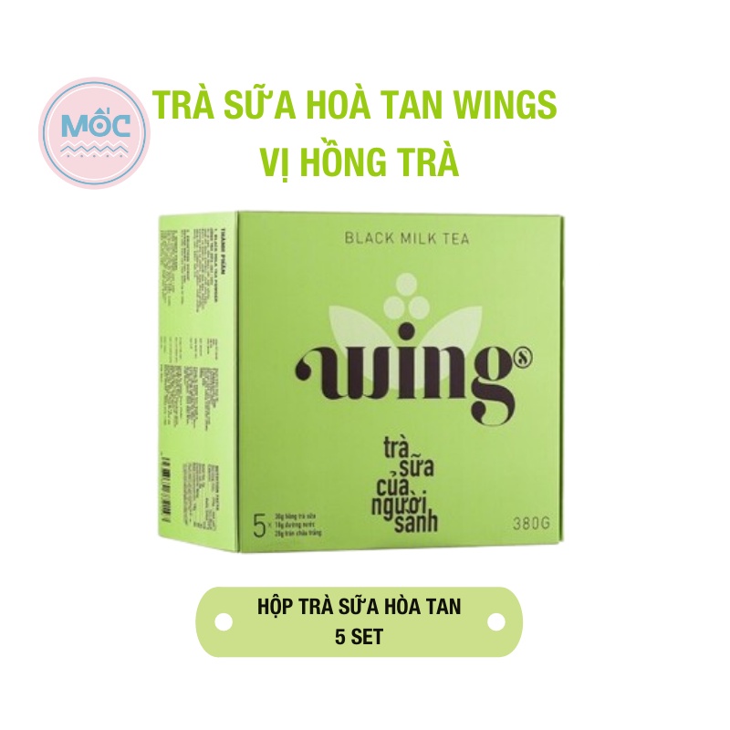 Trà sữa trân châu trắng hòa tan vị hồng trà Wings – Loại hộp