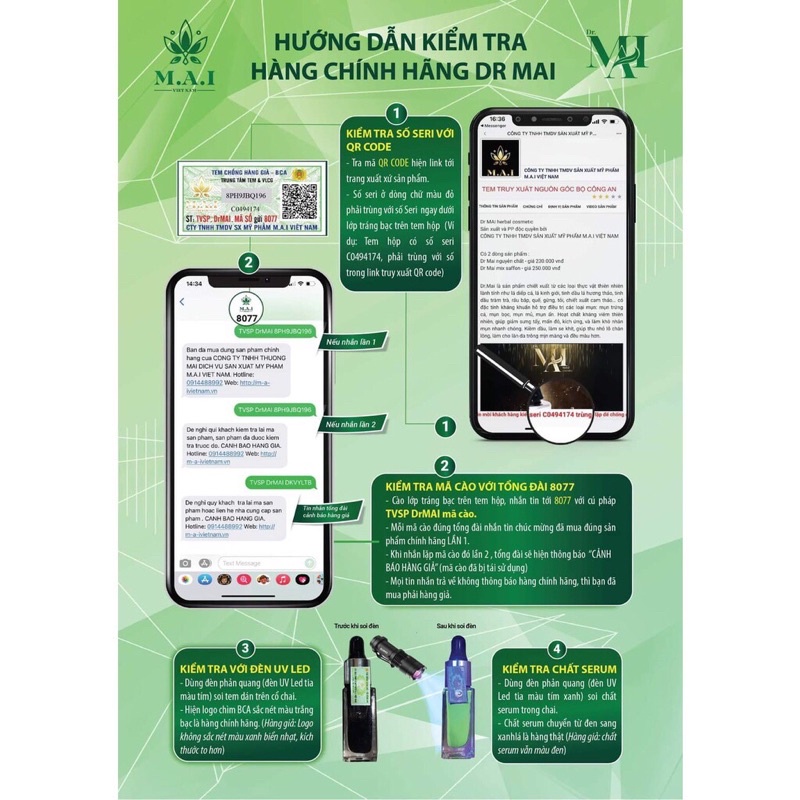 Dr Mai, Serum Mụn Dr Mai, thảo dược ngăn ngừa mụn lựa chọn hoàn hảo cho da mụn 5ml | BigBuy360 - bigbuy360.vn