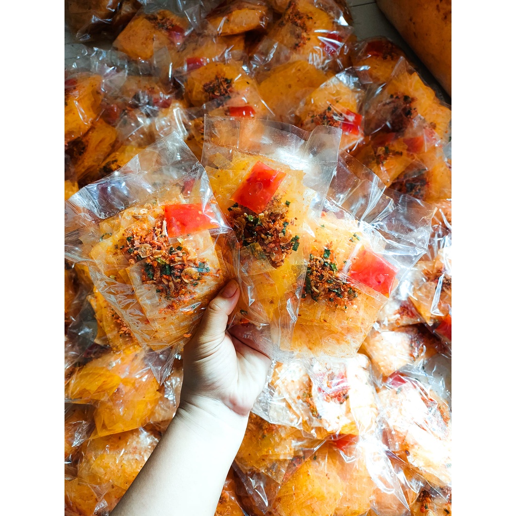 Bánh tráng LÁ PHÔ MAI TÔM HÀNH KÈM TƯƠNG loại phơi sương vị phô mai thơm ngon béo ngậy