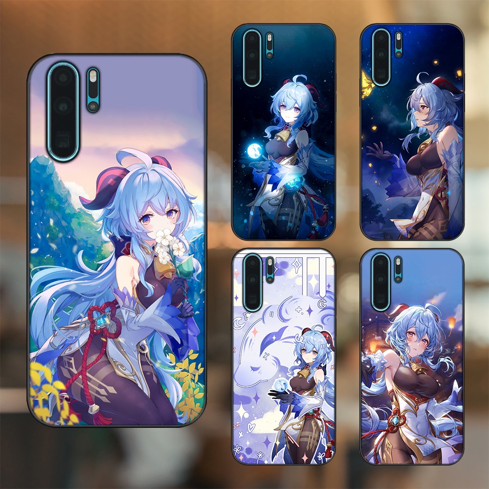 Ốp lưng Huawei P30 Pro viền đen in hình Ganyu Genshin Impact