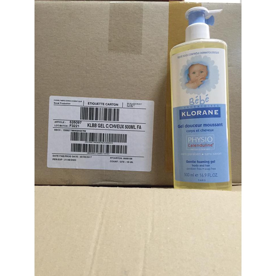 Sữa tắm gội Klorane chai lẻ 500ml