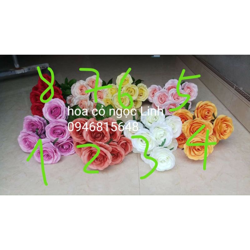 Cành hồng 9 bông