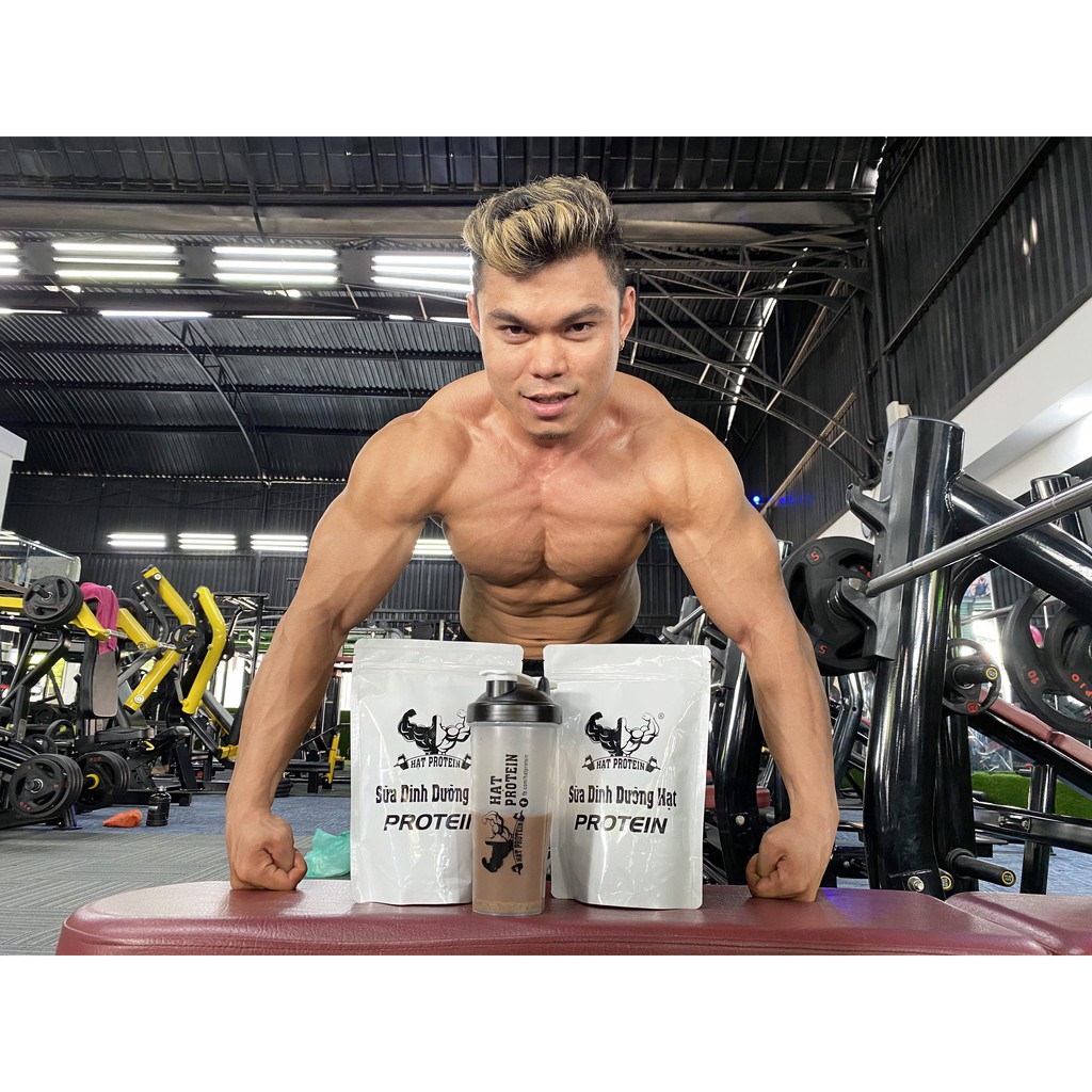 COMBO 2 túi Sữa Tăng cân Tăng cơ Protein - Gym + Tăng bình pha lắc Shaker