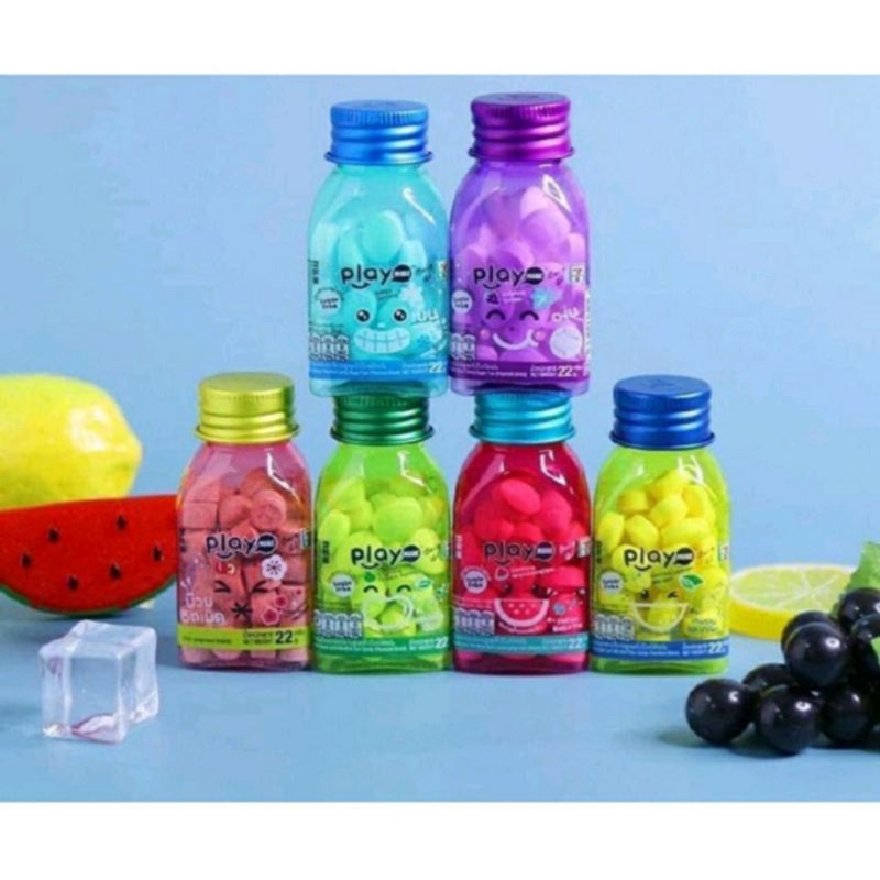 Kẹo ngậm Play More của Thái Lan cực thơm mát nhiều vị