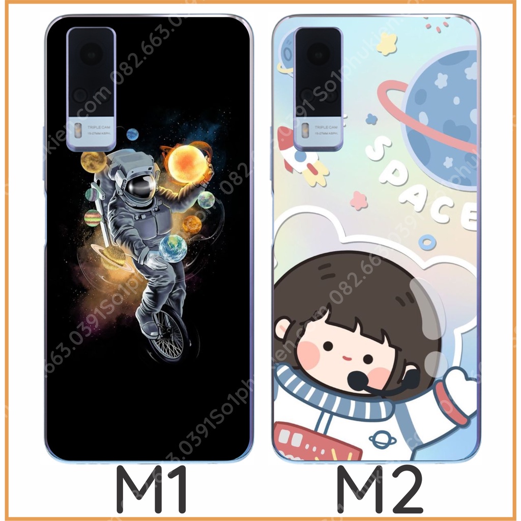 Ốp lưng dẻo in hình vivo y51 2020 vivo y53s 4g vivo y33 hình phi hành gia, vũ trụ dễ thương