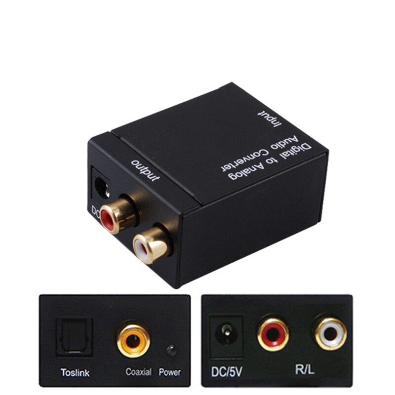 Bộ chuyển đổi âm thanh kỹ thuật số Toslink sang Analog sợi quang học đồng trục RCA chất lượng cao