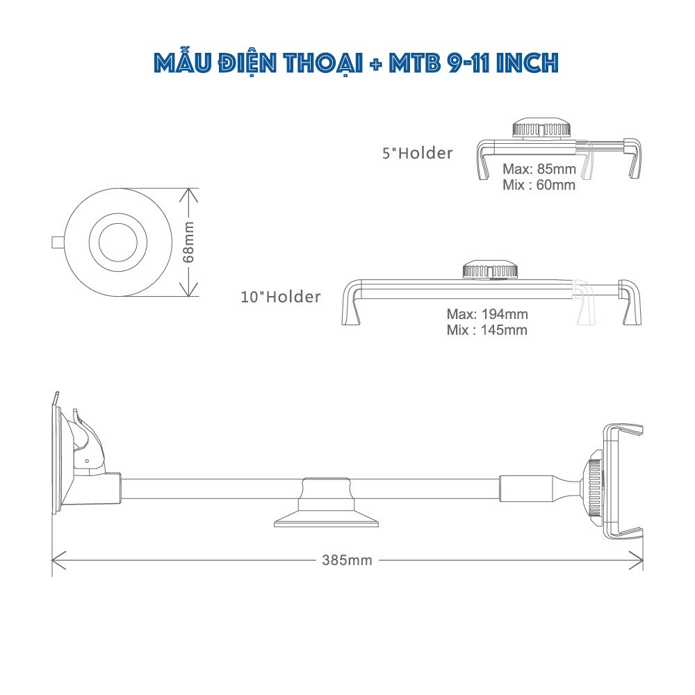 Kẹp điện thoại máy tính bảng trên xe hơi