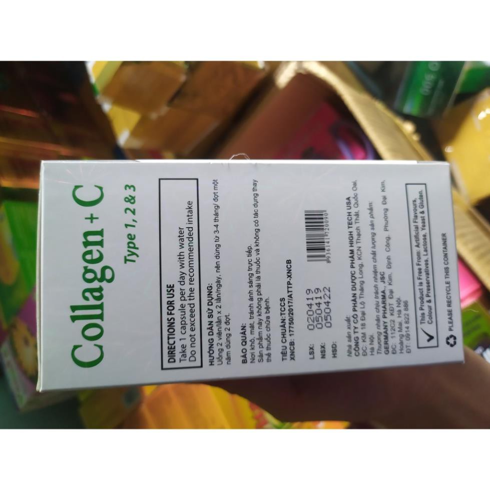 [Mã 77FMCGSALE1 giảm 10% đơn 250K] Collagen C 16000mg đẹp da, chống lão hóa, mờ thâm, trắng da Hộp 60 viên | BigBuy360 - bigbuy360.vn