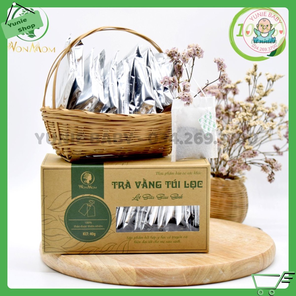 [20 túi] Trà Vằng Túi Lọc Lợi Sữa Wonmom 40 gr