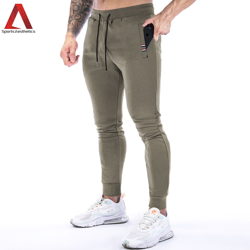 Quần chạy bộ Cotton Có Túi Khóa Kéo Thời Trang Dành Cho Nam Giới