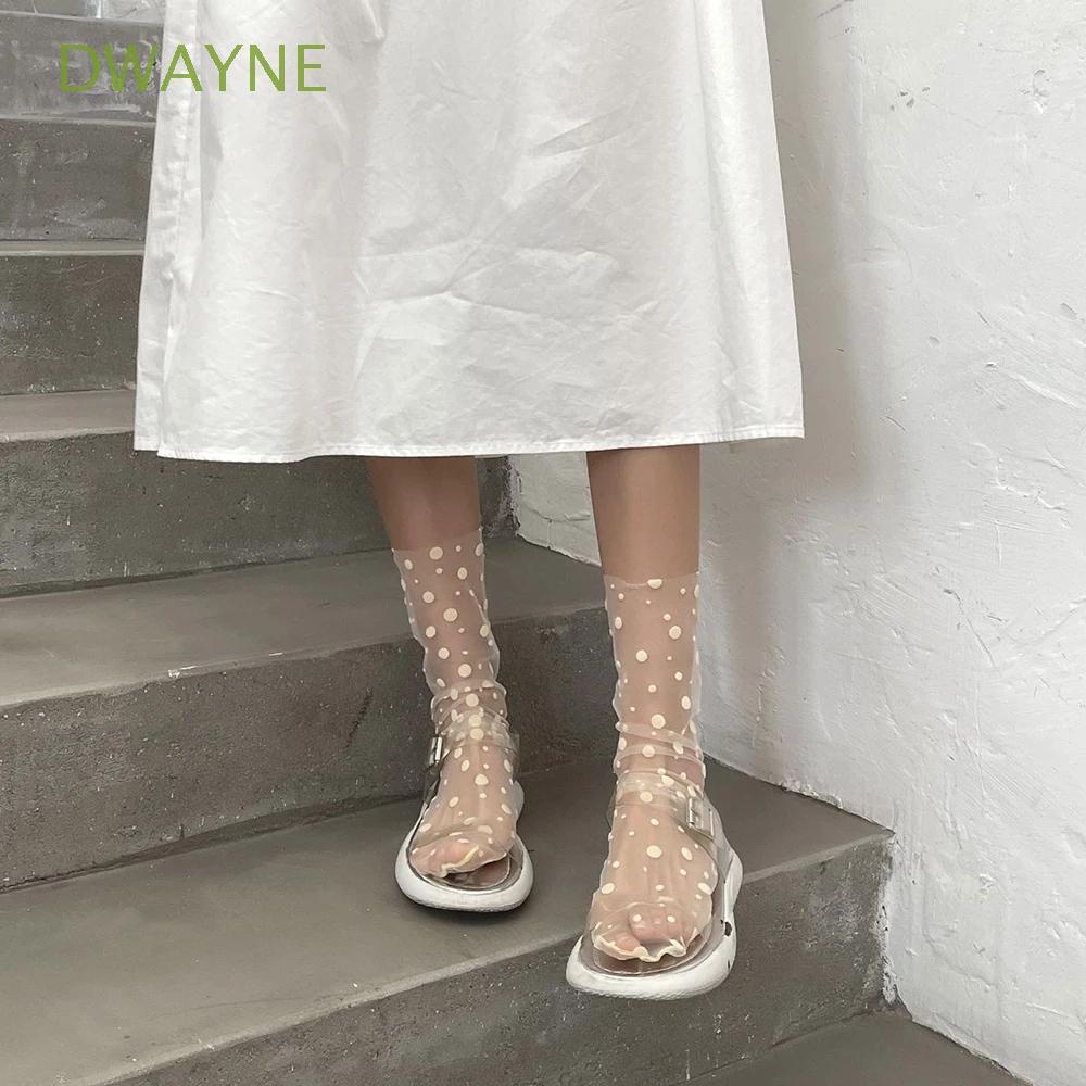 Đôi Vớ Trong Suốt Chấm Bi Xinh Xắn Cho Nữ