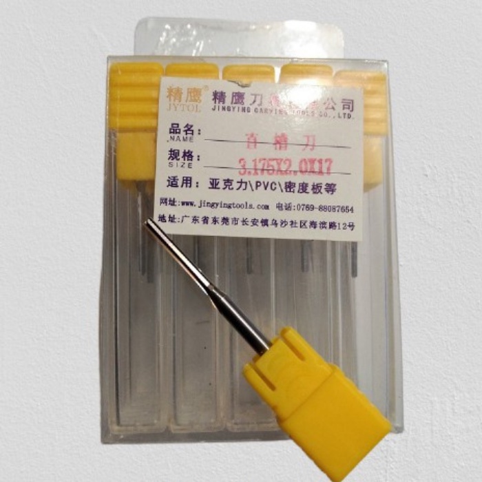 Mũi Cắt CNC 2 Me Thẳng Phi 3.175 Lưỡi 2mm Cắt Alu Gương Phá Thô Gỗ Cứng Cắt Gỗ Lắp Máy CNC