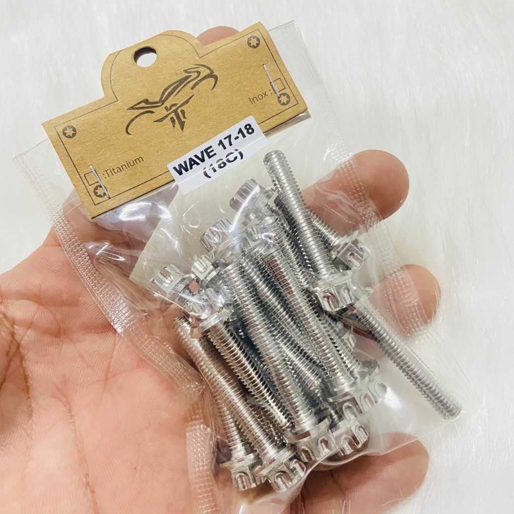 ( SIÊU XỊN) BỘ ỐC INOX SALAYA GẮN FULL LỐC MÁY CHO MỌI DÒNG XE