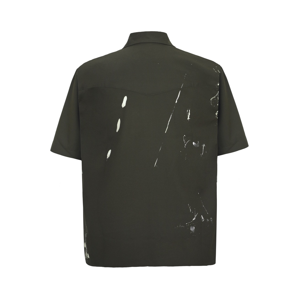 AA BRUSHTROKES SHIRTS // OLIVE - Áo somi nam vẫy sơn Aa Stu. // Màu Olive