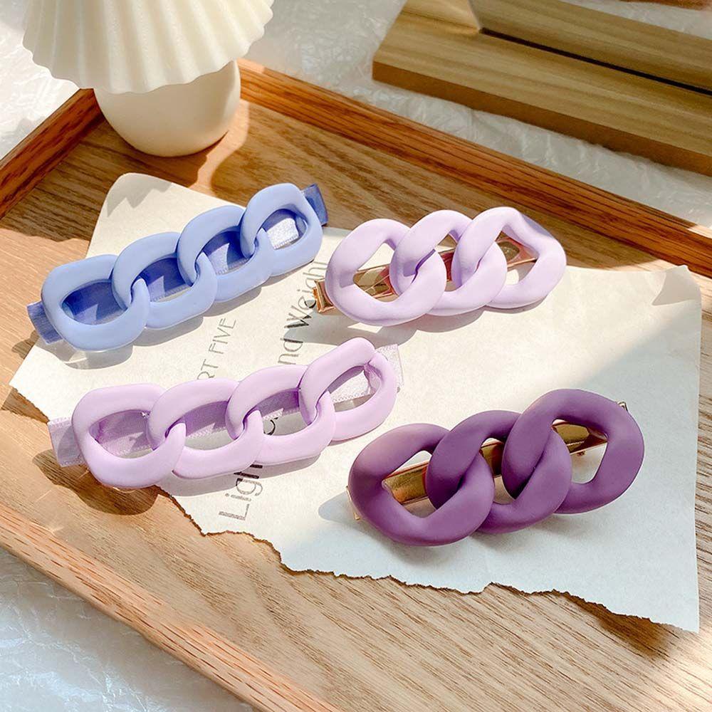 NICKOLAS Kẹp Tóc Dạng Chuỗi Xích Xoắn Thời Trang Ngọt Ngào Cho Nữ