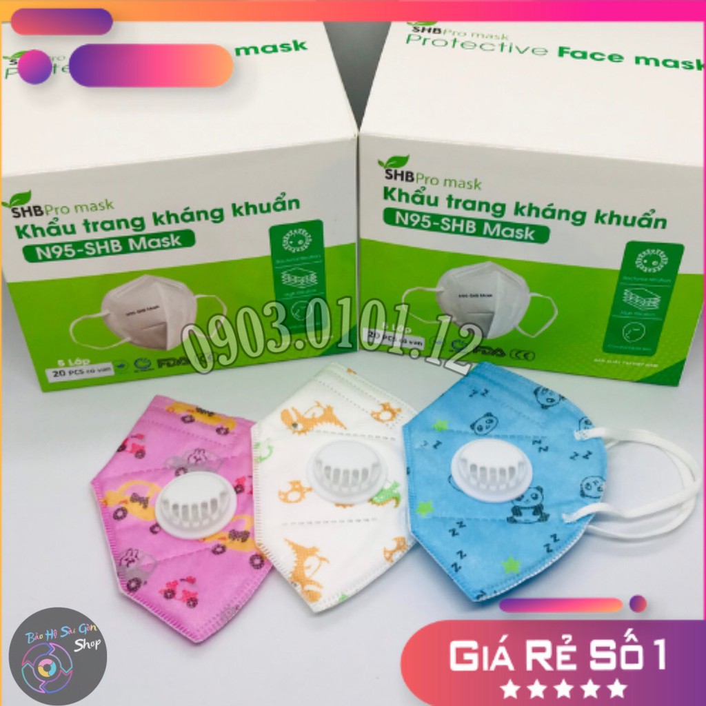 Khẩu trang KN95 CÓ VAN trẻ em ( KHÁNG KHUẨN - 5 Lớp, hàng xuất khẩu độc quyền tại Việt Nam) | BigBuy360 - bigbuy360.vn