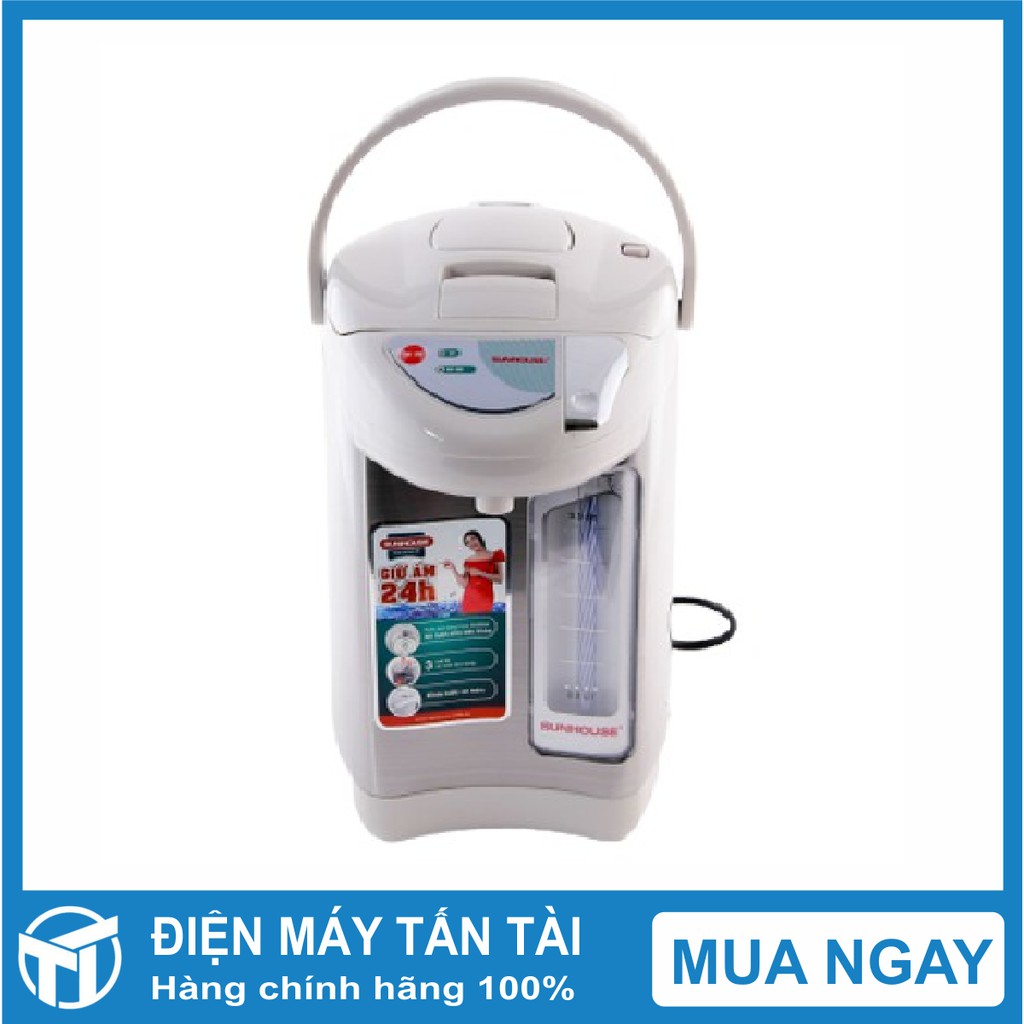 Bình thủy điện Sunhouse SHD1533 , 3.3 lít, Công suất:750 W, hàng chính hãng