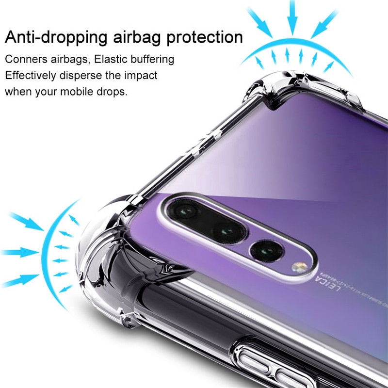 Ốp điện thoại TPU trong suốt chống sốc cho Huawei P20 Pro Lite Nova 3I 3