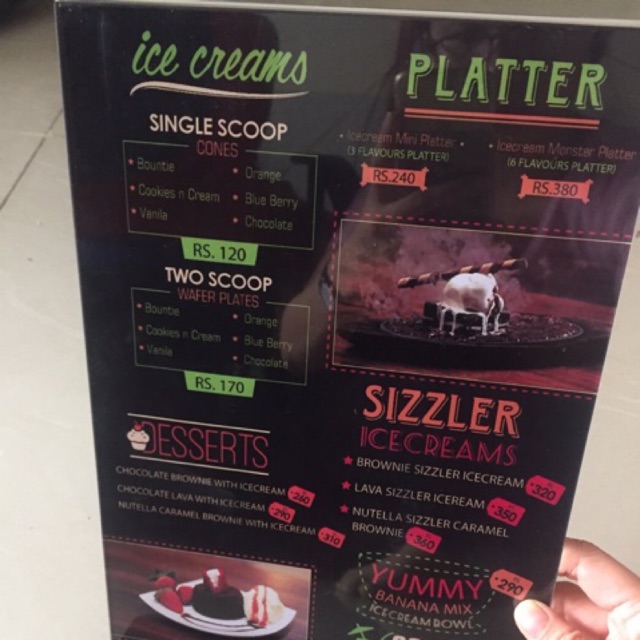 Menu mica A4, khung thực đơn A4