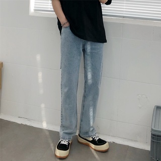 Quần jean baggy nam ống đứng màu xanh siêu đẹp vải thô thoáng mát, lên dáng cực ngầu