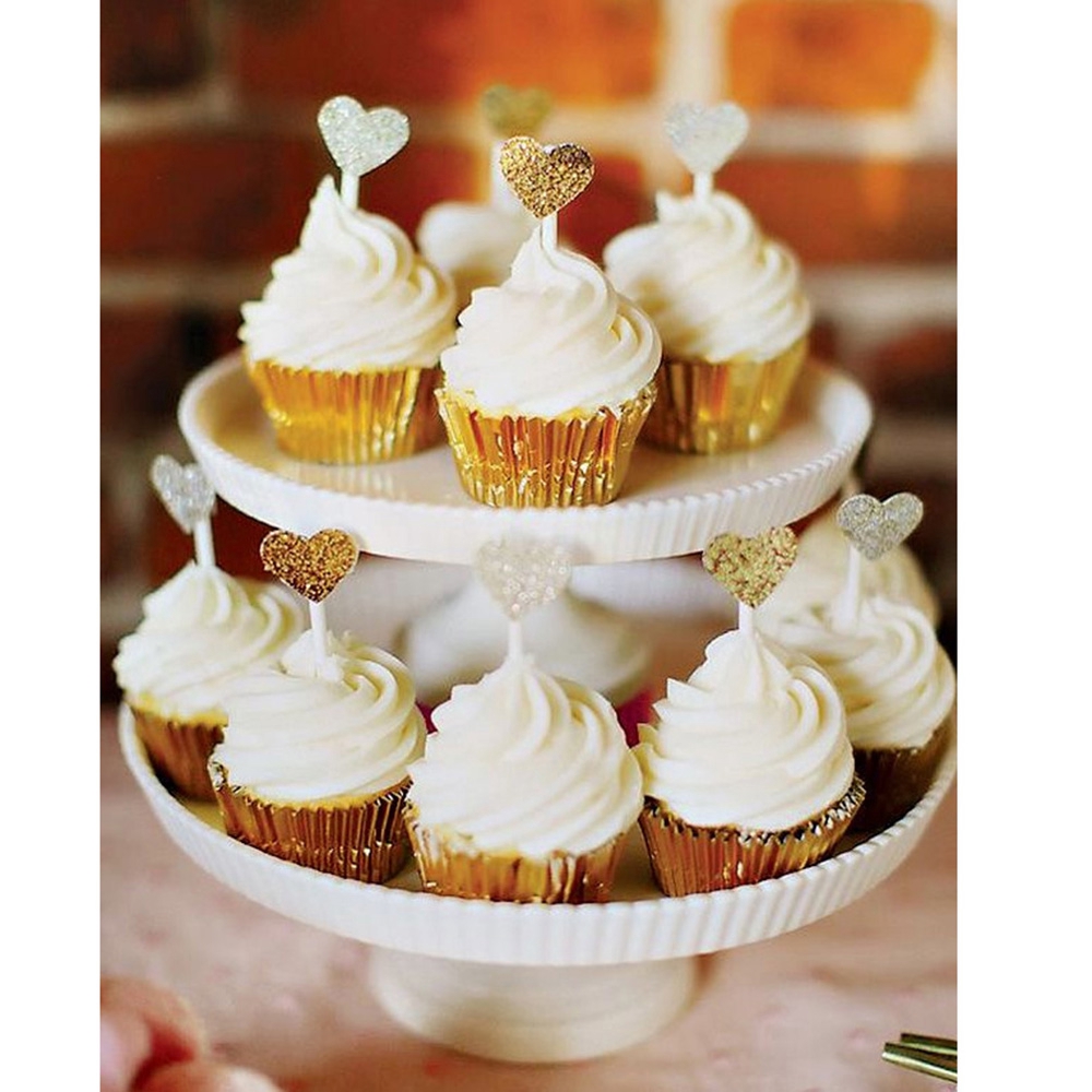 CONOPERY Set 100 Cốc Giấy Nhôm Làm Bánh Cupcake