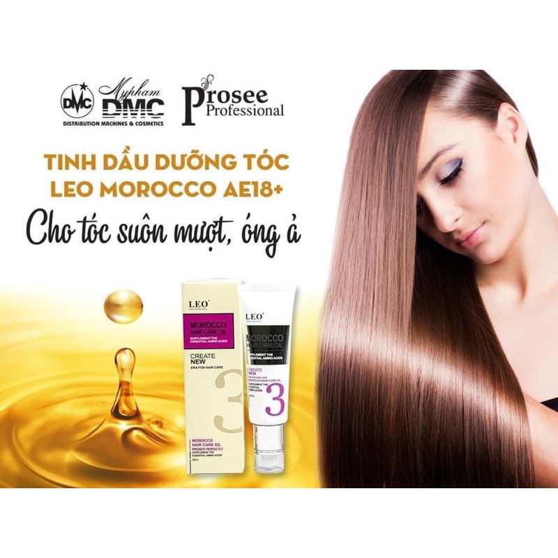 TINH DẦU DƯỠNG TÓC CAO CẤP PROSSE LEO MOROCCO HAIR CARE OIL CREATE NEW 80ML.