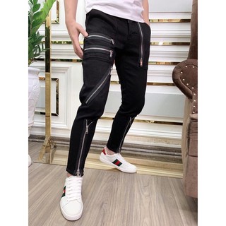 Quần Bò côn nam khóa kéo