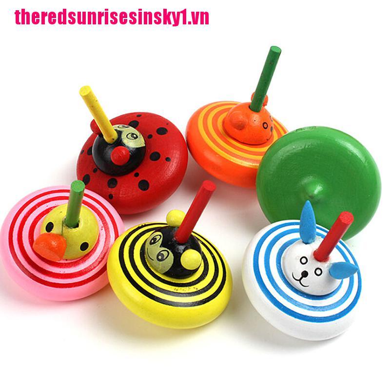 1 Con Quay Đồ Chơi Fidget Spinner Bằng Gỗ Họa Tiết Hoạt Hình Giúp Giảm Stress Cho Trẻ Em / Người Lớn