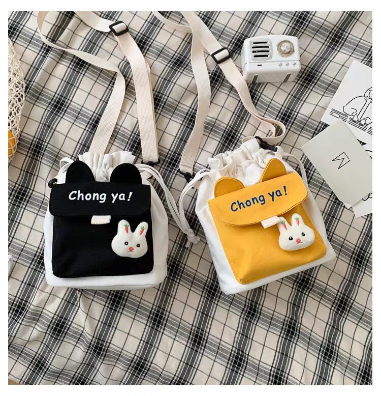 Túi Xách Nữ Vải Bạt Thời Trang Hàn Túi đeo chéo Nhật Bản thời trang cho nữ vải