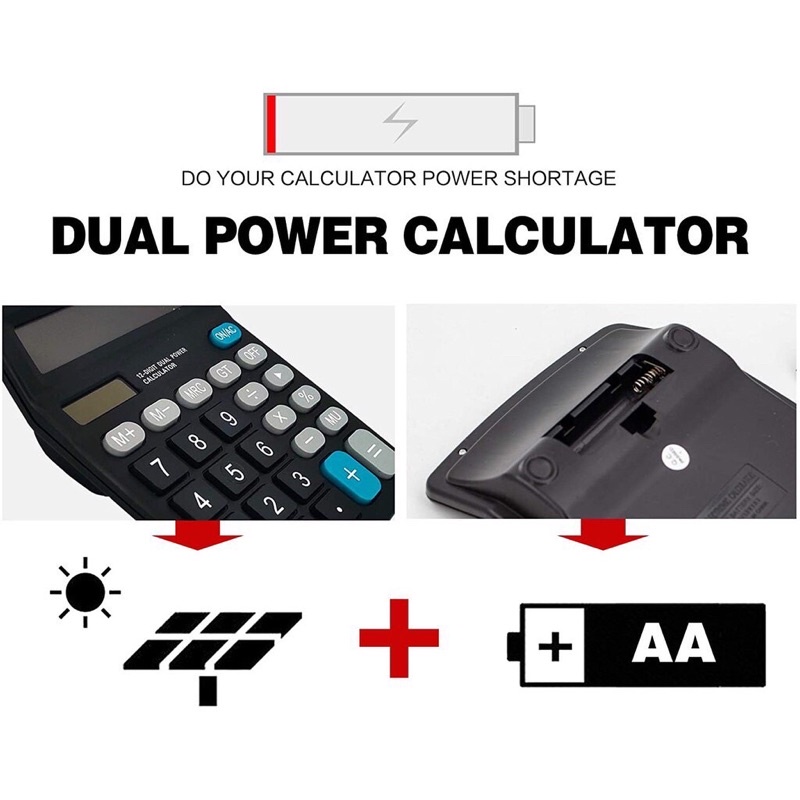 Máy Tính Tiền Pin Năng Lượng Mặt Trời Phím To