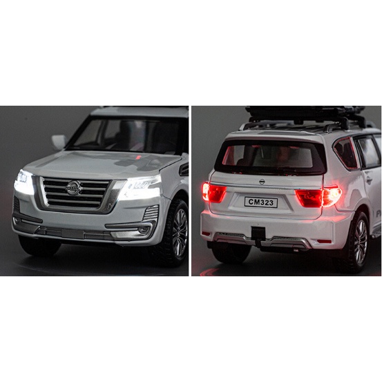 Đồ chơi Xe mô hình hợp kim Nissan Patrol cao cấp, tỷ lệ 1:32, quà tặng, trang trí, sưu tầm.