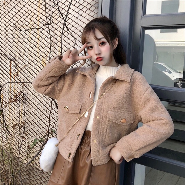 Áo khoác lông xù